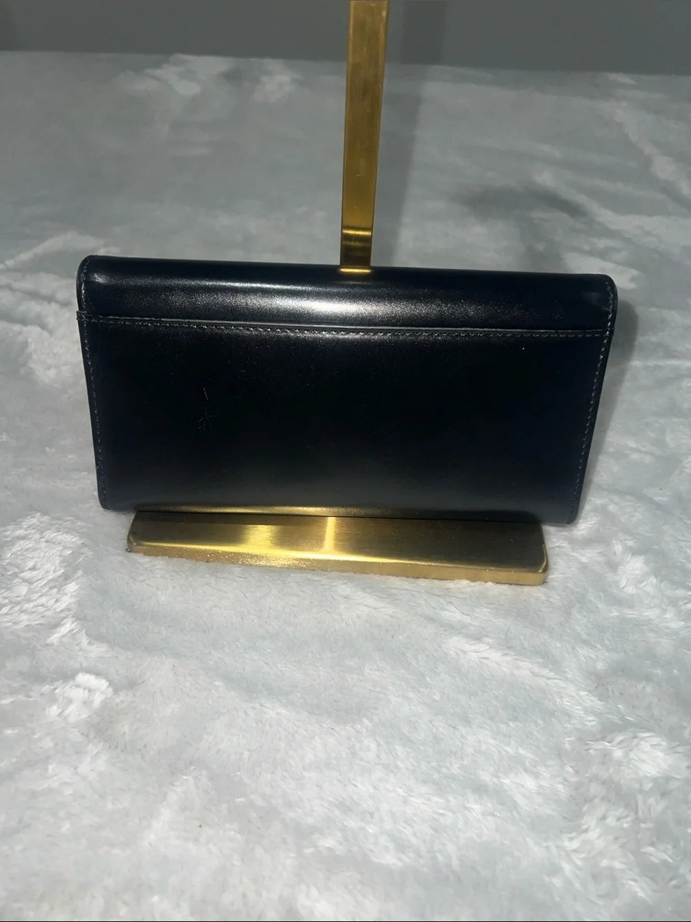 ♠️ Kate Spade New York foldover continental checkbook wallet in smooth black